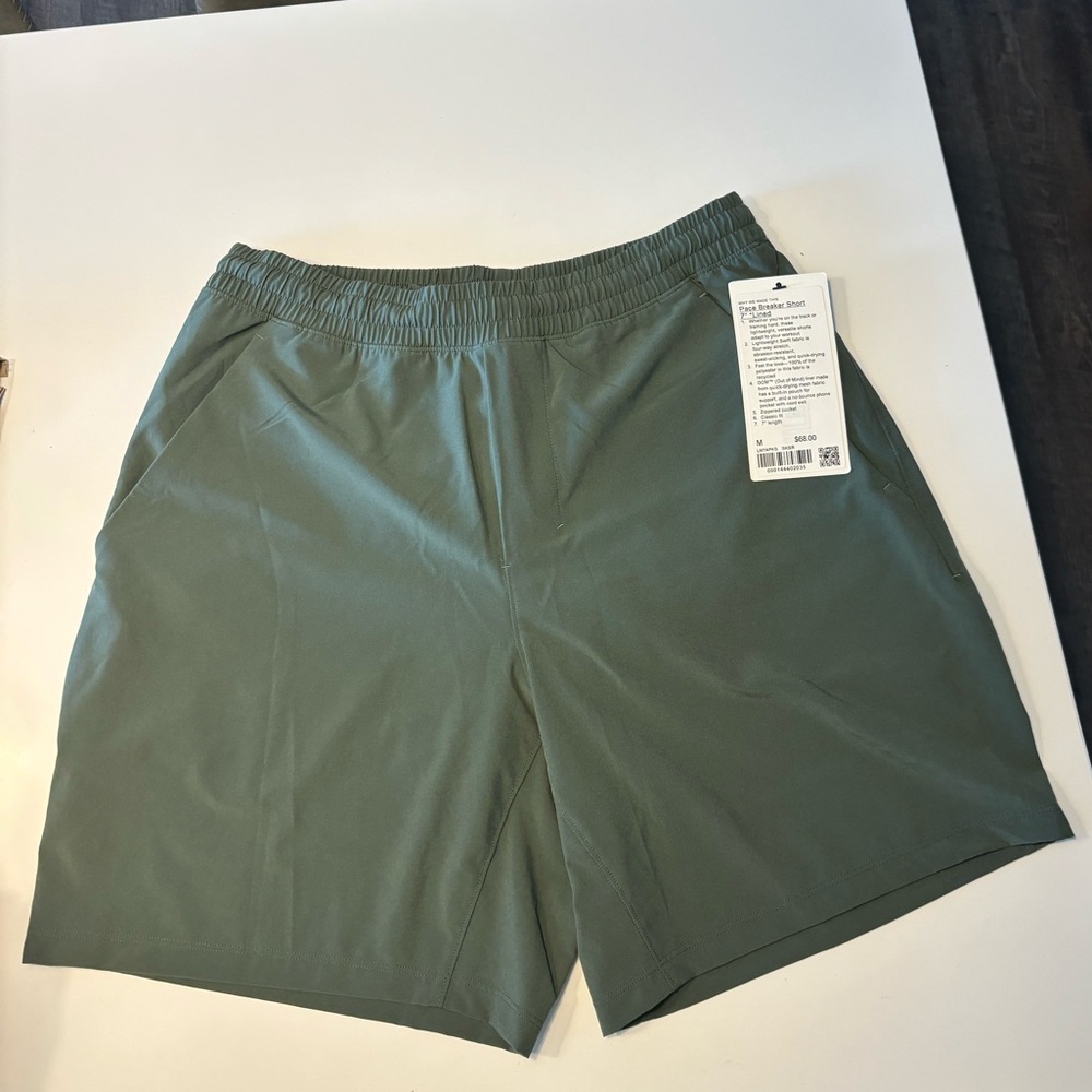 Lululemon Athletica Green Athletic Shorts Lightweight Elastic Waist
